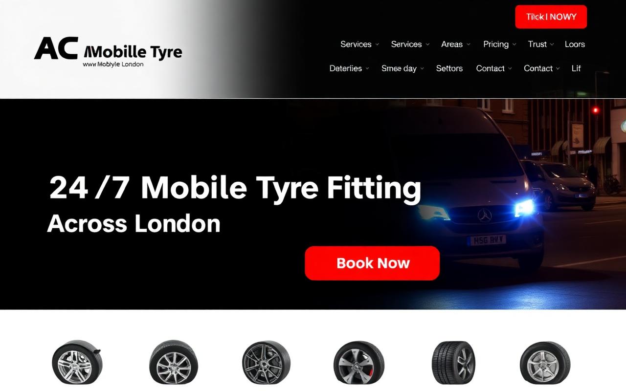 AC Mobile Tyre London live website - designed by Website Design In London
