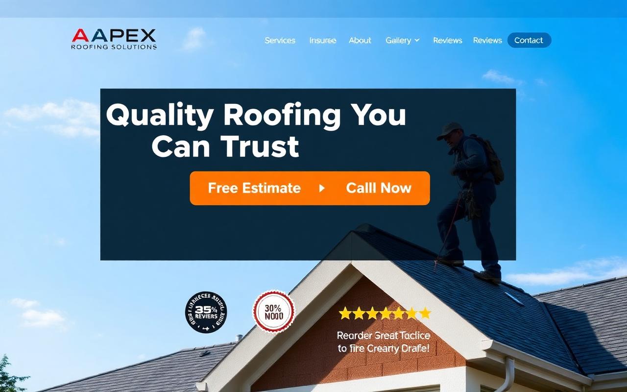 Apex Roofing Solutions live website - designed by Website Design In London