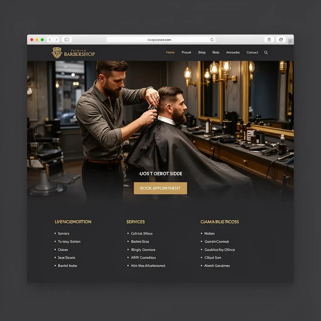 Barbershop - website design in London portfolio by Website Design In London