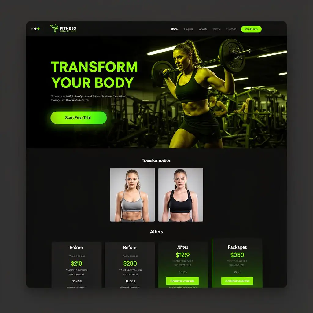Personal Trainer - custom website design in London for small business by Website Design In London web design agency